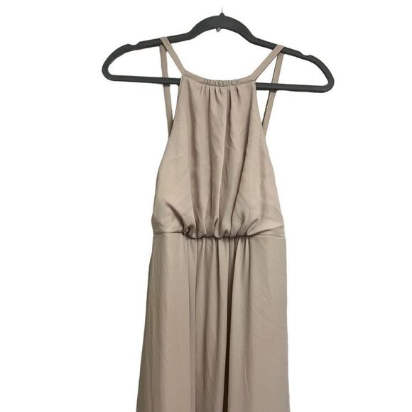 Show Me Your Mumu Amanda Backless Beige Maxi Dress Size Large - Picture 2 of 5